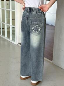 DAZY Tween Girl Denim Jeans,Back To School Clothes - Medium Wash - View 1