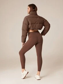 GLOWMODE 防风轻便羽绒保暖夹克日常休闲冬季 - 棕色 - 查看 10