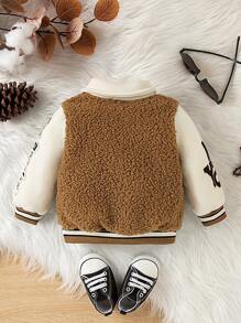 Toddler Boys' Collared Jacket, Fashion Streetwear Style, Autumn/Winter 2024