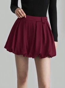 Ontre 2025 New Women's Spring Angola Red Flower Bud Shaped Cute Casual Shorts