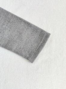 SHEIN Kurtka dwurzędowa dla chłopców z kołnierzykiem i długim rękawem, ciepła i modna na wyjścia i imprezy jesienią/zimą