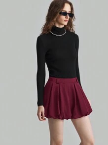 Ontre 2025 New Women's Spring Angola Red Flower Bud Shaped Cute Casual Shorts