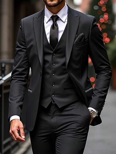 Calvornis Ensemble de 2 pièces pour hommes, veste à col montant et pantalon, pour un port casual et des déplacements, automne