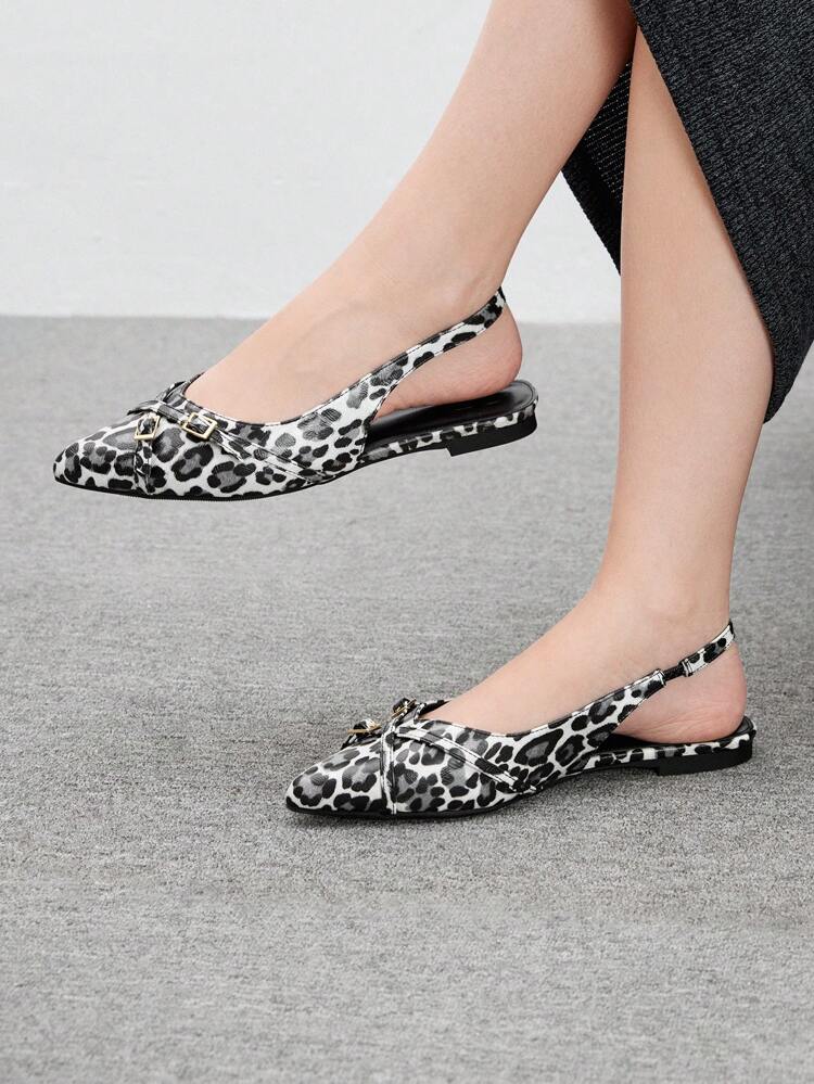 CUCCOO BIZCHIC Pre Fashion Women Pointed Toe Leopard Printed Flats Spring Shoes Spring Break Easter