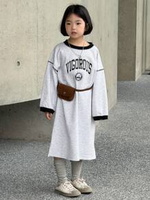 DAZY Vestido casual para niñas pequeñas, otoño