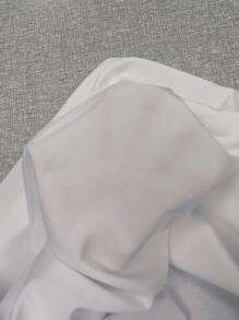 Juhart Kích thước lớn Của phụ nữ Viền Ruffle Tay áo dài Áo sơ mi - trắng - Xem 7