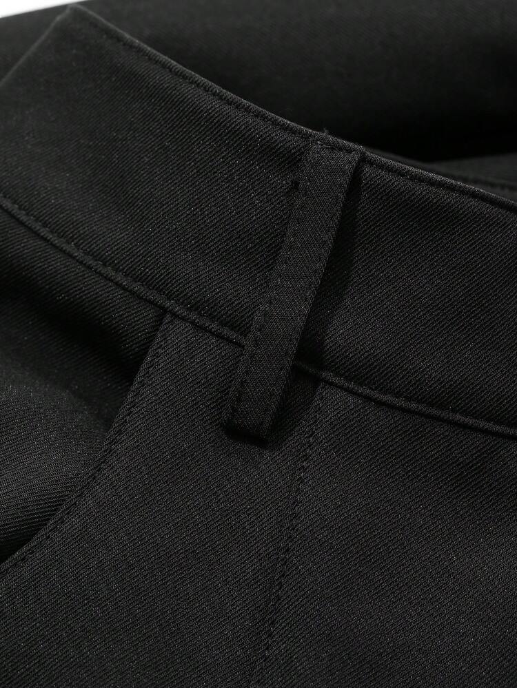 Women's Casual Commuter Solid Color Wide Leg Pants Business Attire