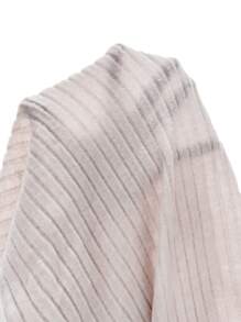 SHEIN Frenchy Women's Turtleneck Drop Shoulder, Ribbed Knit Sweater Textured Fabric Dress Winter Casual Spring - Apricot - View 7