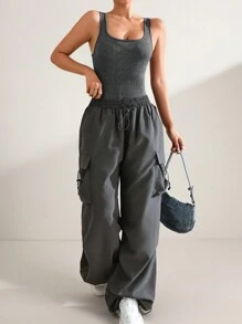 Easithlete Seamless Yoga Jumpsuit/Sports Yoga/Outdoor Running/Fitness/Versatile Fashion/Sexy - Grey - View 4