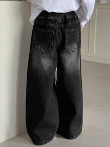 Dazy Kids Tween Girl Denim Jeans, Autumn,Back To School Clothes - Black - View 5