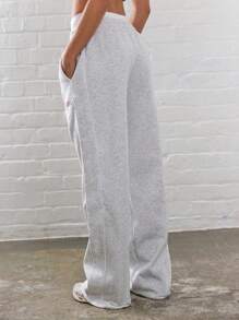 Musera Sport 标语阔腿运动裤，适合度假、机场休闲、夏季穿着，可爱百搭，也适合板式网球、网球、匹克球等运动，秋季、返校季等场合。 - 灰色 - 查看 3