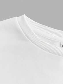 SHEIN Girlism Set de 2 piezas para adolescente: Sudadera corta de color liso y vestido camisola con plisado y estampado de letras