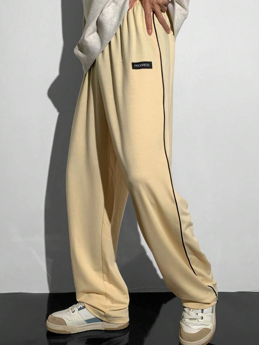 Casual Comfortable Cool Teen Boys Sports Sweatpants - Apricot - View 1