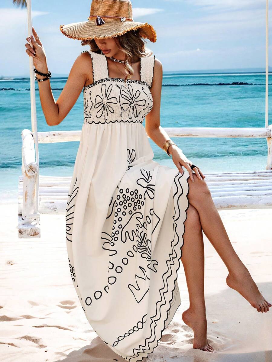 Breezaya Casual Vacation Style Sleeveless Dress For Women