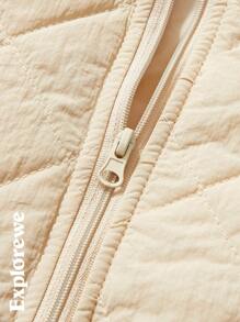 SHEIN 2pcs/Set Girls Casual Soft Hoodie Dress With Padded Baseball Collar Vest, Suitable For Outdoor, City Trip, Daily Wear And School, Autumn/Winter - Pink - View 5