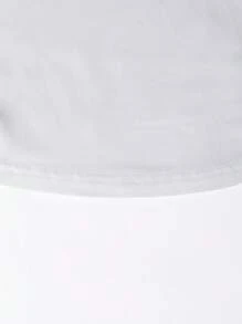 少女圆领短袖蝴蝶结印花休闲 T 恤 - 白色 - 查看 5