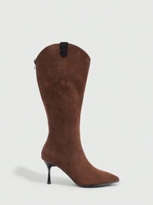 CUCCOO SZL 时尚秋冬过膝长靴，性感细高跟派对靴情人节 - 彩色 - 查看 5