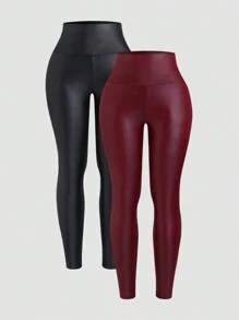 Lunelith SHEIN Lunessa Women's Simple Y2K Style Casual Sexy Base Layer Leggings Fall Cloth For Women