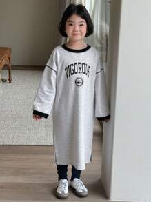 DAZY Vestido casual para niñas pequeñas, otoño