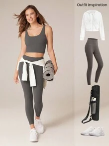 GLOWMODE Featherfit™ 扭轉背部運動背心 - 深灰色 - 查看 7