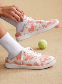 CUCCOO EASI Women's Simple Flatform Wedge Casual Sneakers, For Daily Casual Wear Shoes For Women Sneakers Trainers - Pink - View 5