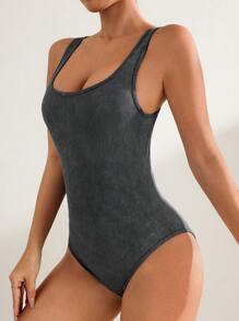 Easithlete Seamless Yoga Jumpsuit/Sports Yoga/Outdoor Running/Fitness/Versatile Fashion/Sexy - Grey - View 6