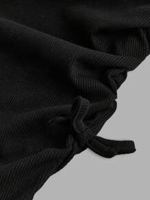 SHEIN Girlism Set de 2 piezas para adolescente: Sudadera corta de color liso y vestido camisola con plisado y estampado de letras