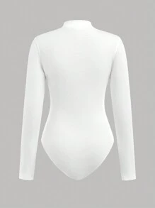 SHEIN 2pcs/Set Teen Girl Polo Collar Half-Placket Floral Angel Pattern Knitted Elastic Round Neck Long Sleeve Tight Printed 2 Pieces Outfit Set