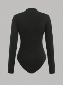 SHEIN 2pcs/Set Teen Girl Polo Collar Half-Placket Floral Angel Pattern Knitted Elastic Round Neck Long Sleeve Tight Printed 2 Pieces Outfit Set