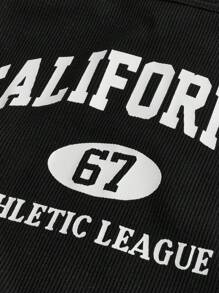 SHEIN Girlism Set de 2 piezas para adolescente: Sudadera corta de color liso y vestido camisola con plisado y estampado de letras