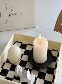 Nordic Minimalist Iron Round Candle Holder Set (S & M Size) Rustic Scandi Floating Candle Stand For Table Centerpiece Versatile Decor For Wedding, Christmas, Autumn, Winter Holidays Farmhouse, Restaurant, Mantel Shelf Styling Essential - Halloween, Thanksgiving, Cozy Festive Ambiance (Matte Black, 0.6x2.7in & 3.9x0.6in)