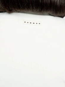 SUMWON WOMEN Half Zip Long Sleeve Crop Top With Form Fitting High Neck Design Modern Minimal Aesthetic Street Style Athleisure Fashion Winter Spring Wear - White - View 4