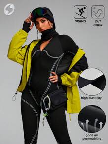 Innovista Seamless Black 3d Dynamic Lines Sports Jumpsuit,Tummy Control & Butt-Lifting Overall,Workout Outfits,Daily Casual & Yoga Fitness,Tummy Control & Butt-Lifting,Yoga, Women Outfit,Jumpsuits For Woman,Skiing,Hiking, Outdoor,Cycle