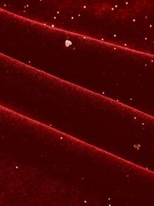 SHEIN Leap Crew Teen Girl Solid Color Sequined Velvet Crisscross Strap Party Red Dress For Christmas, New Years Dress - Red - View 6