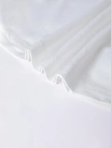 少女圆领短袖蝴蝶结印花休闲 T 恤 - 白色 - 查看 3