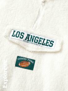 SHEIN 2pcs/Set Tween Boys Urban Casual Style Hooded Long Sleeve Double Sided Fleece Sweatshirt With Comfortable Sport Knit Pants, Warm Outfit For City Outdoor Activities, School, Sports, Gatherings In Autumn/Winter - Multicolor - View 3