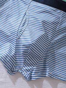 7pcs/Pack Milk Silk Striped Casual Waistbands Underwear For Teenage Boys