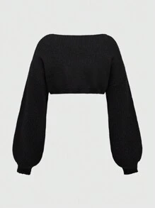 ROMWE Plus Size Botanical Gothic Snake Embroidered Cropped Sleeveless Thin Open Cardigan, Natural Style - Black - View 2