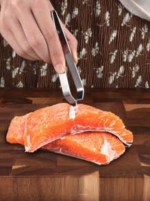 1入組不銹鋼魚骨鑷子夾廚房用魚骨拔鉗