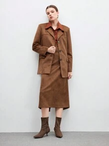 CUCCOO BIZCHIC Women's Fashion Pointed Toe High Boots, Stylish For Party & Winter Season New Year Holiday - Brown - View 2