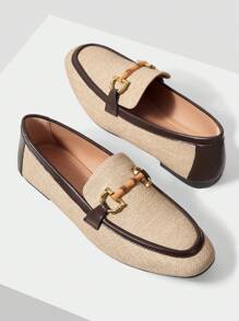 MOTF PREMIUM 女士舒适休闲方头平底鞋，适合新年假期、情人节 - 杏色 - 查看 1