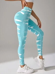 Easithlete 无缝运动紧身裤，简约时尚休闲日常穿着 - 薄荷綠 - 查看 5