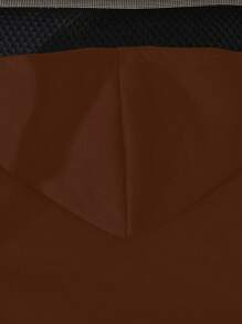 SHEIN Boys Hooded Knit "Art Is The Future" Sweatshirt - Brown - View 6