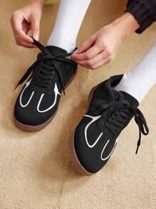 CUCCOO EASI Women's Casual Oxford Sole Sneakers For Commuting And Outdoor Wear Shoes For Women Sneakers Spring Shoes Easter Tainers - Black - View 4