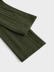 Manfinity VCAY 3 件套男士修身休闲圆领长袖 T 恤，适合秋季 - 軍綠色 - 查看 5