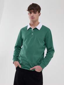 Musero Camisa deportiva con botones y cuello
