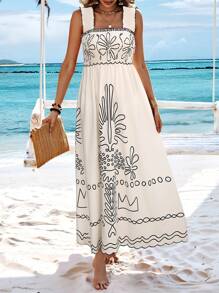 Breezaya Casual Vacation Style Sleeveless Dress For Women