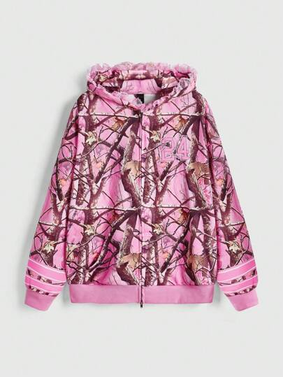Fairycore Y2K Streetwear Graphic Leaf Camouflage Pattern Sweatshirt For Women