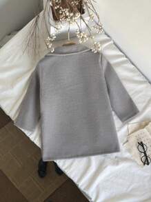 SHEIN Kurtka dwurzędowa dla chłopców z kołnierzykiem i długim rękawem, ciepła i modna na wyjścia i imprezy jesienią/zimą