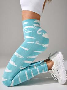 Easithlete 无缝运动紧身裤，简约时尚休闲日常穿着 - 薄荷綠 - 查看 7